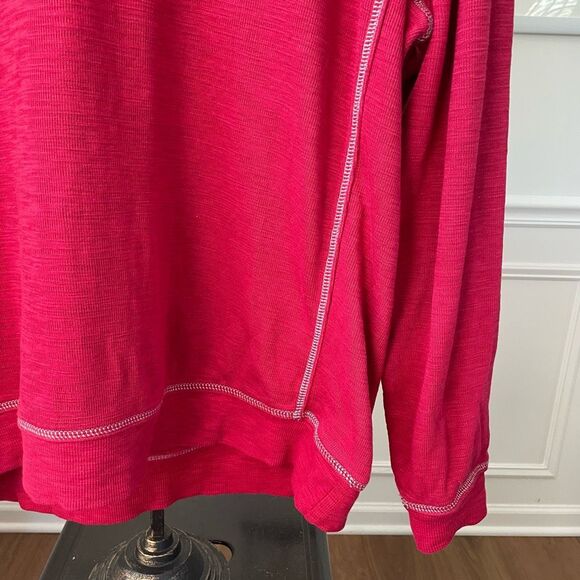 Tommy Bahama Quarter Zip Red Pullover Sailfish L - Picture 3 of 8